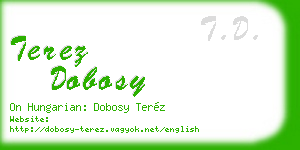 terez dobosy business card
